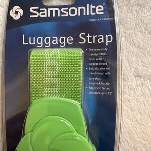 Vintage -‎ Produced in 2000 - Samsonite Heavy Duty Luggage Strap - Neon Green
